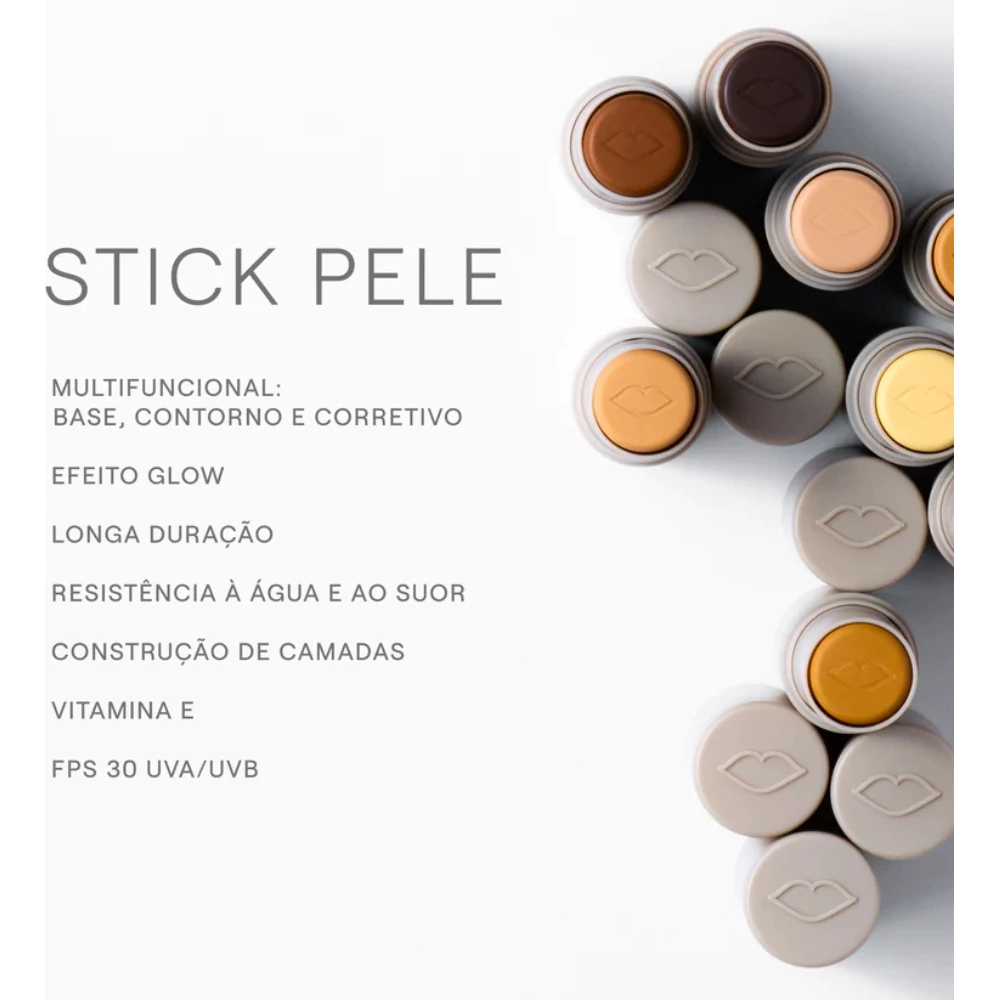 Boca Rosa Base Stick Pele Contorno Corretivo Bastão