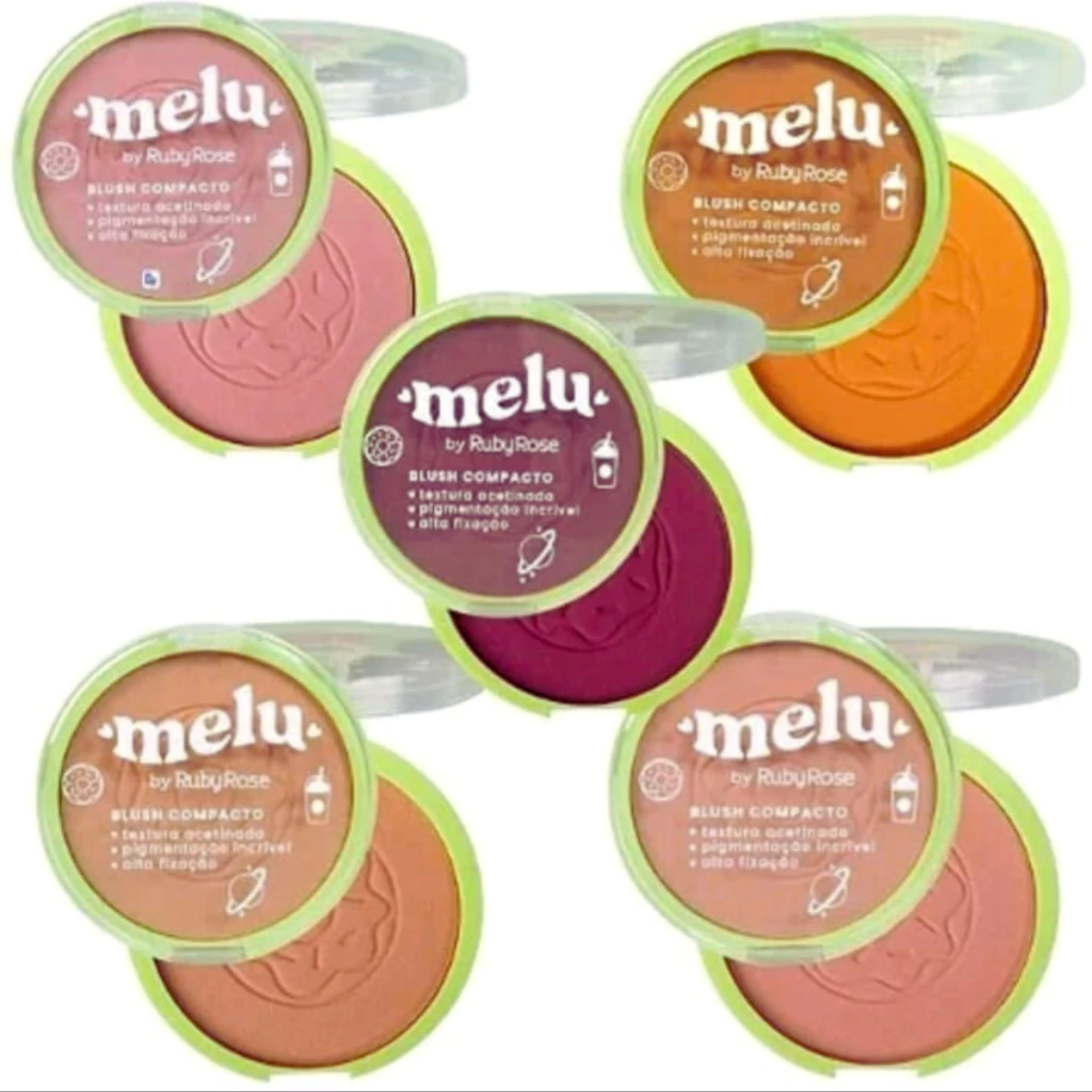 Blush Compacto P/ Maquiagem Textura Fina Melu by Ruby Rose