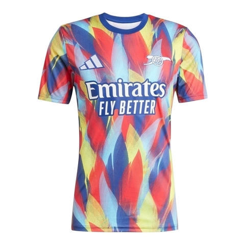 Camisa Arsenal Pré-jogo 25/26 - Torcedor Adidas Masculina - Azul e vermelha e amarela