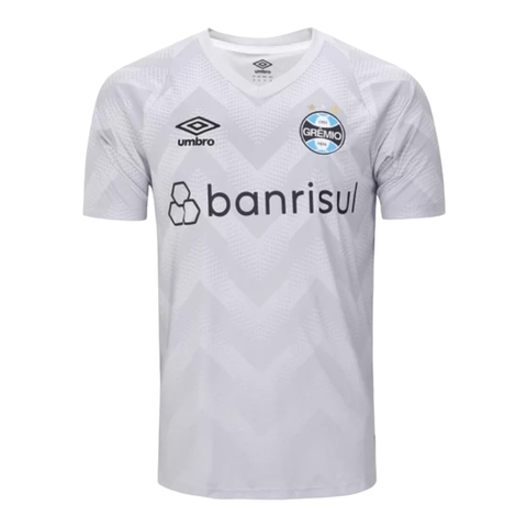 Camisa Grêmio Goleiro 24/25 - Torcedor Umbro Masculina - Branca com detalhes em cinza
