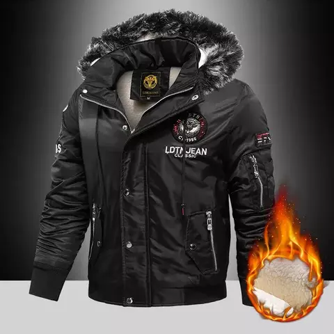 Jaqueta Parka Masculina Balaclava Vermelha