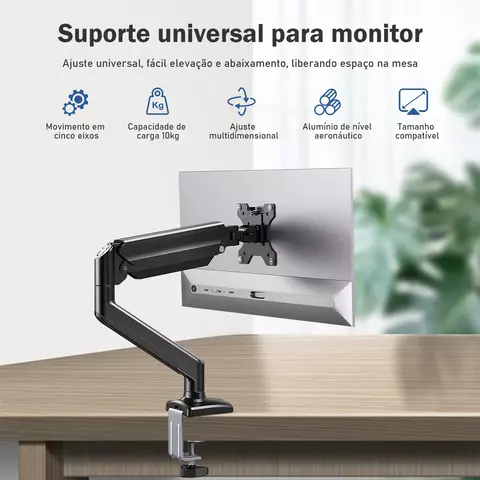 Suporte Articulado de Mesa para Monitor e TV – Full Motion, Ajustável, Estável e Versátil - comprar online