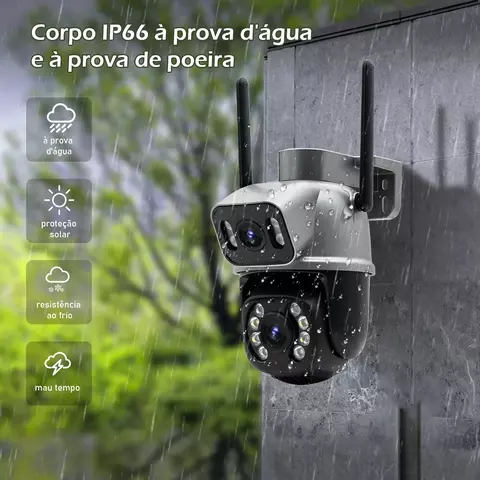 ICSee Câmera de Segurança Wi-Fi 4K – Monitoramento Preto Ultrassônico - comprar online