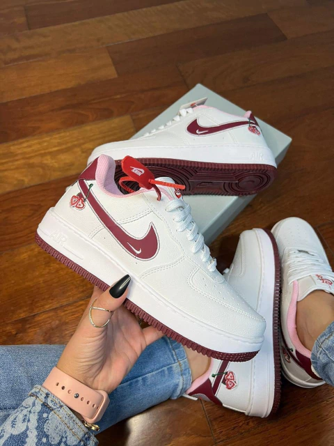Tenys air force branco/bordo