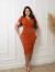 Vestido Elizete Laranja Cód: 01263 Maria Amore