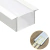 Perfil Embutir P/ 2 Fita Led Iluminação 2 Metros Branco