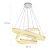 Pendente Lustre Saturn Led 112w 3 Arcos 80cm Dimerizável 1,5cm - BRDROP