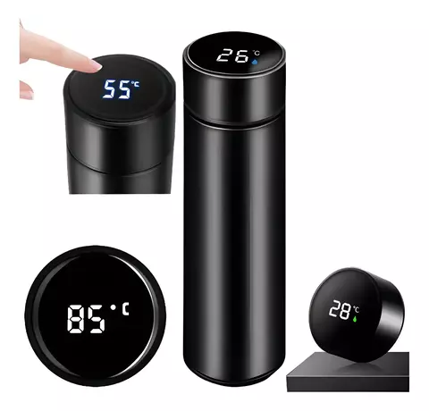 Garrafa Térmica c/ Medidor de Temperatura Digital LED 500ML - comprar online