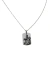 Colar com medalha personalizada quadrada 2x2,5cm - Inox - comprar online