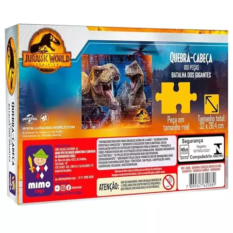 Quebra Cabeça Batalha De Gigantes Jurassic World 2088