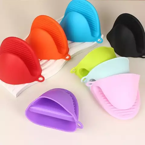 luvas de forno de silicone grosso resistente ao calor luvas anti-queimadura.