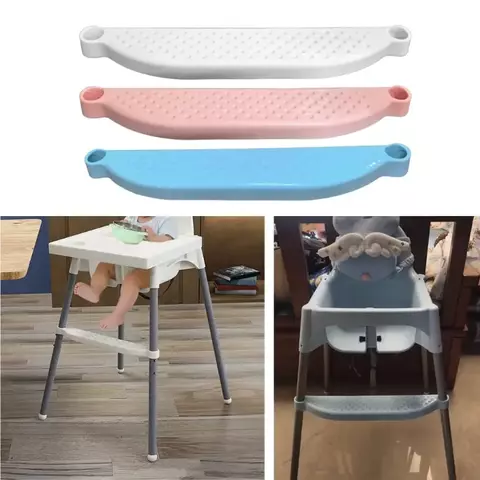 Cadeira alta para bebês, apoio para os pés, assento infantil de plástico.