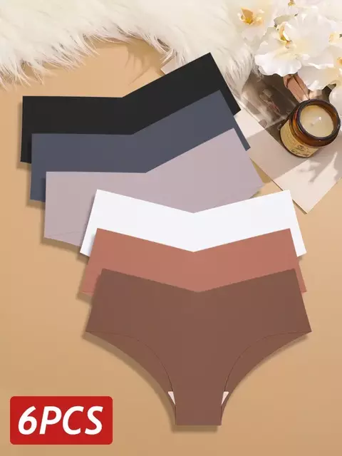 Calcinha sem costura de seda gelo ultra fino sexy.