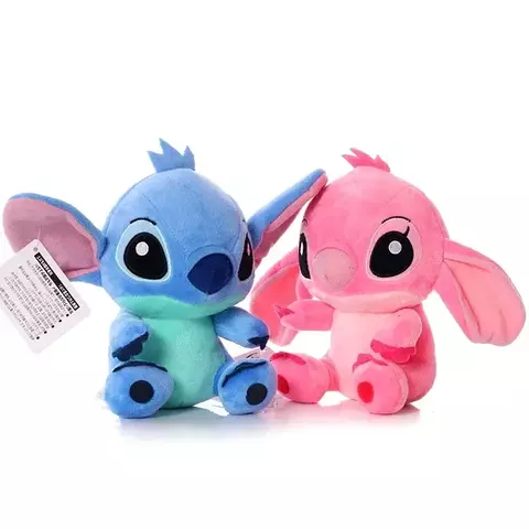 Disney-Lilo e Stitch Cartoon Plush Dolls para crianças, brinquedos de anime Pin