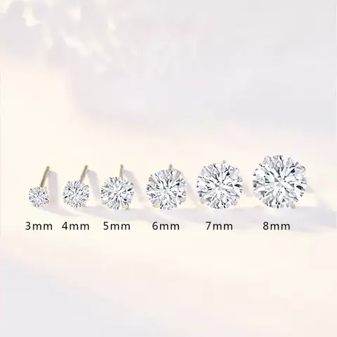 Cristal zircão real 925 brincos de prata esterlina canal zircônia cúbica brin