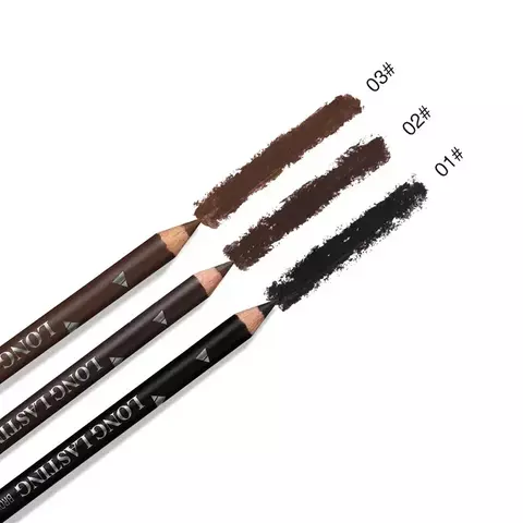 Menow lápis de sobrancelha à prova d'água, 2 peças, 3 cores, longa duração