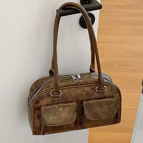 Retro pequeno bolsos duplos sacos de ombro para as mulheres 2025 nova tendência