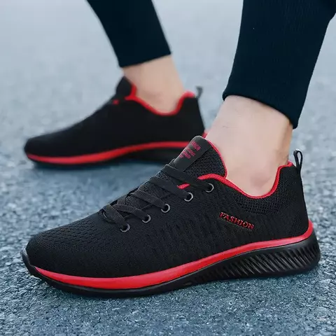 Homens tênis de corrida leve caminhada sapatos esportivos malha clássica sapatos