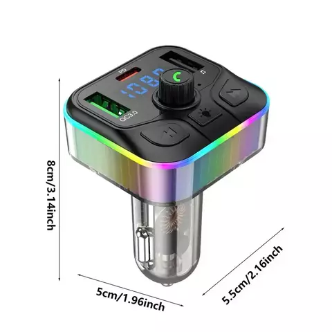 Transmissor fm receptor de rádio 20w adaptador de música de rádio sem fio.