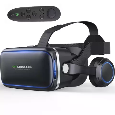 VR Shinecon Capacete de Realidade Virtual para Smartphone, fone de ouvido.