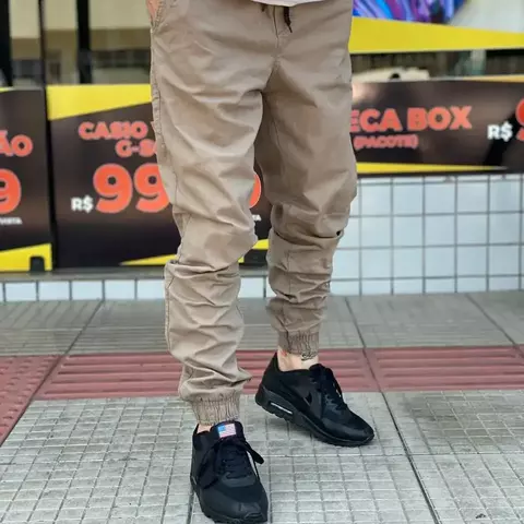 Calça jogger com punho com laycra várias cores boa qualidade TOP