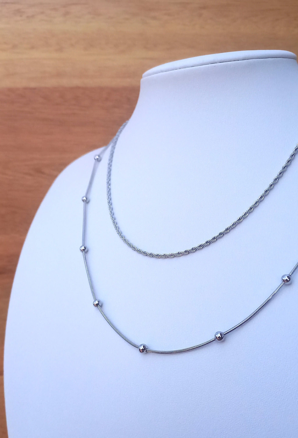 Cadena Clapton Con Bolitas 4 mm 50 cm