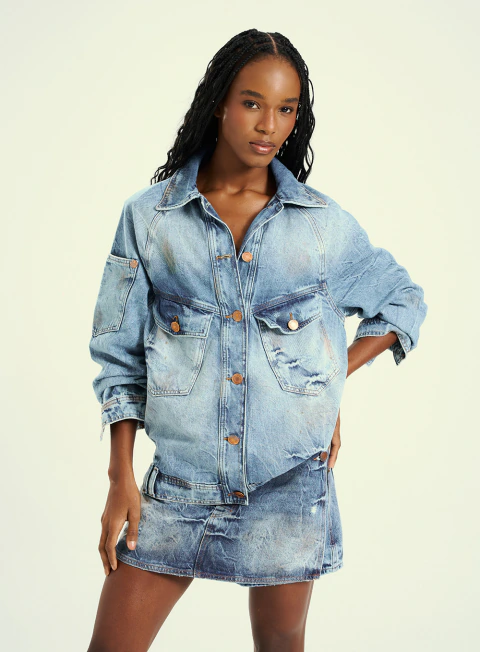Jaqueta Jeans Smashed - Open