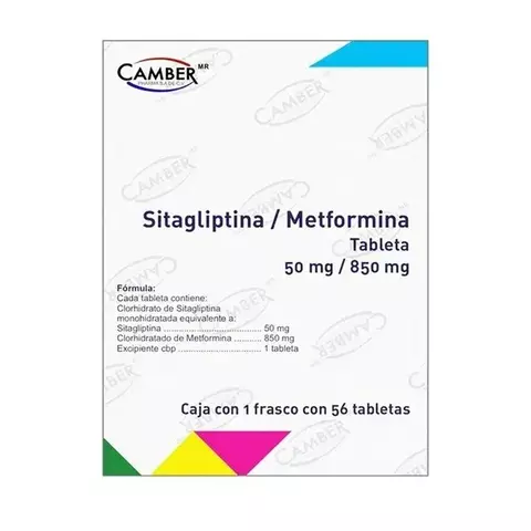 SITAGLIPTINA/METFORMINA (Camber) c/56 TABS. 50/850 MG. - buy online