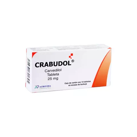 CRABUDOL® Carvedilol 25mg C/28 Tab - comprar en línea