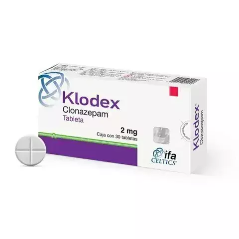Klodex (clonazepam) 2 mg c/30 tab - comprar en línea