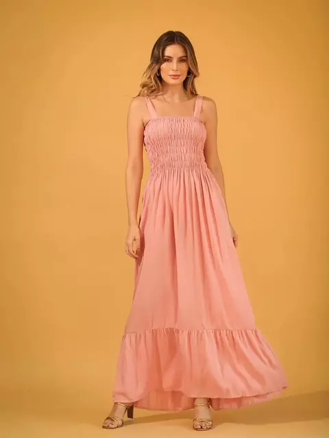 Vestido Longo Em Lastex Com Alça Em Tiras - comprar online