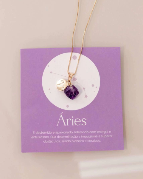 COLAR ÁRIES — AMETISTA