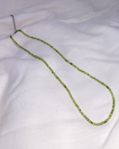 Colar Peridoto Facetado 2mm