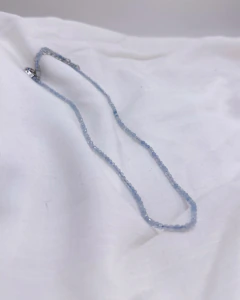 Colar Água-Marinha Facetado 2mm