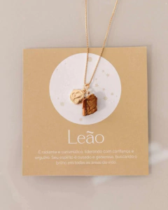 COLAR LEÃO — OLHO DE TIGRE.