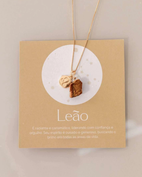 COLAR LEÃO — OLHO DE TIGRE.