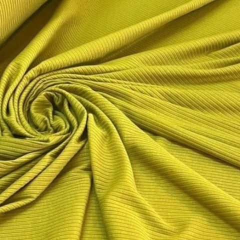 MALHA CANELADA - VERDE PANTANO - 1,35M DE LARGURA