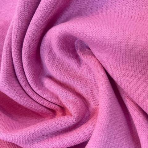 MALHA RIBANA DE ALGODÃO (TUBULAR) - ROSA BARBIE - 0,90CM DE LARGURA