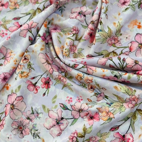 TECIDO PLANO CREPE GLOSS SEDINHA - FLORENÇA - 1,50 DE LARGURA