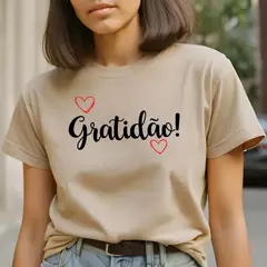 Camiseta Feminina "Gratidão!” – 100% Algodão - ATO Brasil