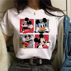 Camiseta Feminina Estilo ano 90 – Estampa Mickey e Minnie Disney - comprar online