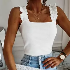 Regata Feminina Canelada com Babados - ATO Brasil