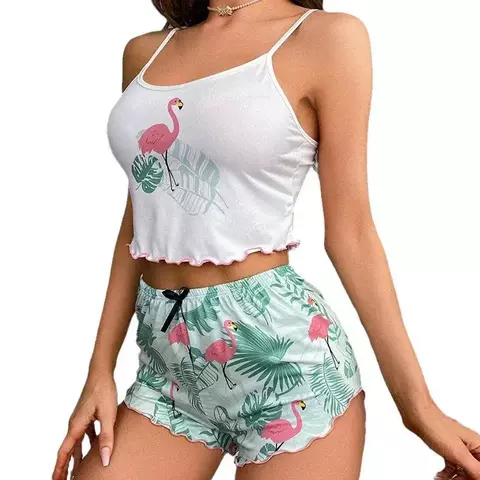 Conjunto Feminino de Verão – Regata e Shorts em Seda - comprar online