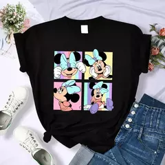 Camiseta Feminina Estilo ano 90 – Estampa Mickey e Minnie Disney - ATO Brasil