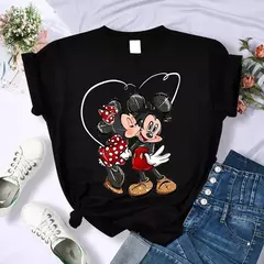 Camiseta Feminina Estilo ano 90 – Estampa Mickey e Minnie Disney - loja online