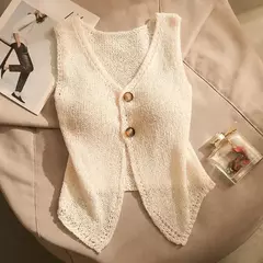 Colete Feminino Estilo Francês