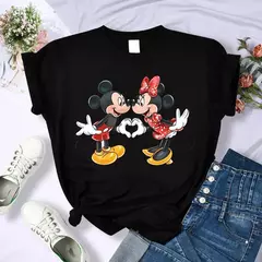 Camiseta Feminina Estilo ano 90 – Estampa Mickey e Minnie Disney - ATO Brasil