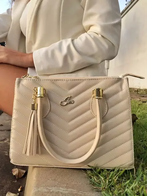 Bolsa Feminina Lorena Média Alça Transversal Tote Quadrada e de Mão Lateral - comprar online