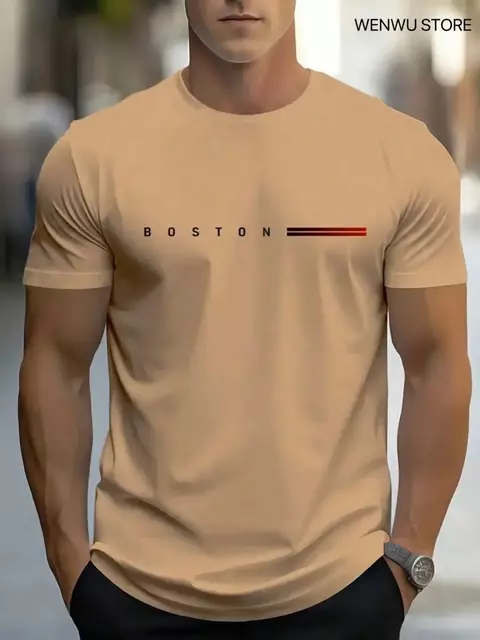Camiseta Masculina Boston 2025 Manga Curta Verão - comprar online