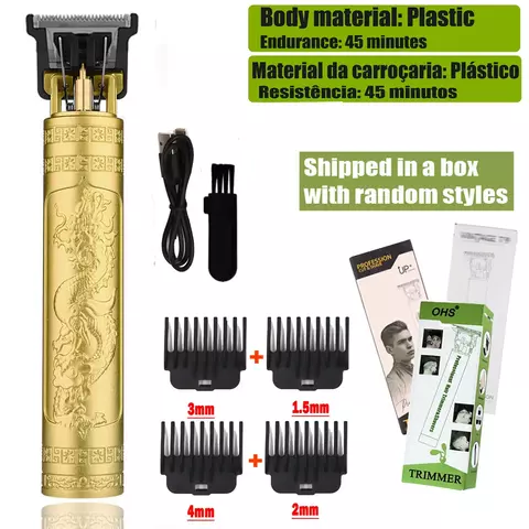 T9 máquina de cortar cabelo reparação barba barbear corpo aparador de pêlos máquina elétrica dos homens máquina de corte de cabelo 0mm barbeiro barbea - comprar online